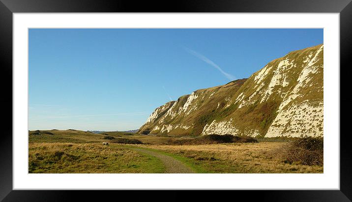 The White Cliffs Of Dover Framed Mounted Print by Antoinette B