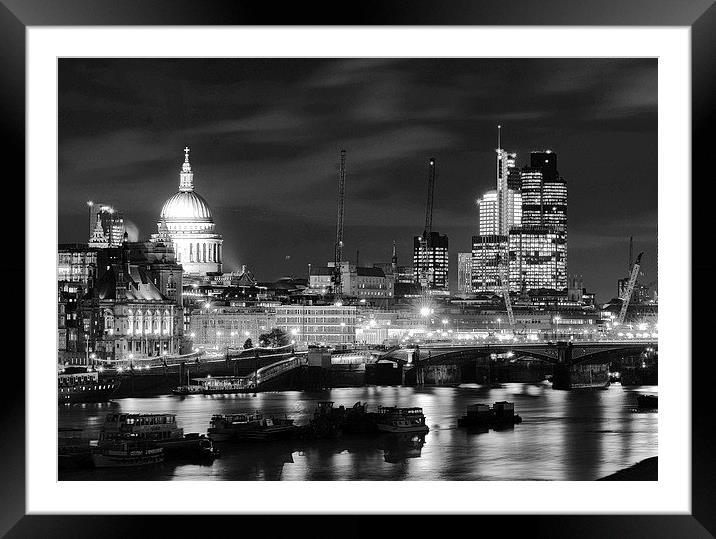 The Waterside St Paul’s Cathedral  Framed Mounted Print by Angela Wallace