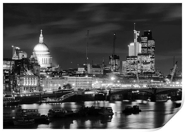 The Waterside St Paul’s Cathedral  Print by Angela Wallace