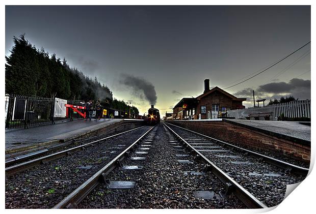 Bishops Lydeard by Dusk Print by Rob Hawkins