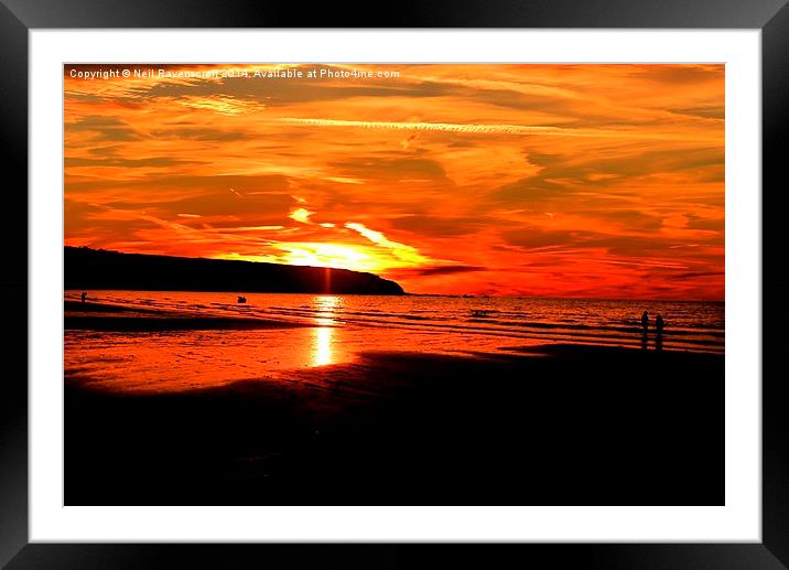 Last on the beach Framed Mounted Print by Neil Ravenscroft