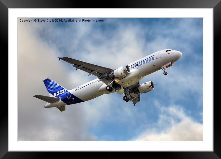 Airbus A320 Framed Mounted Print by Steve H Clark