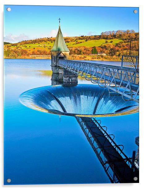 Pontsticill Reservoir Acrylic by Hazel Powell