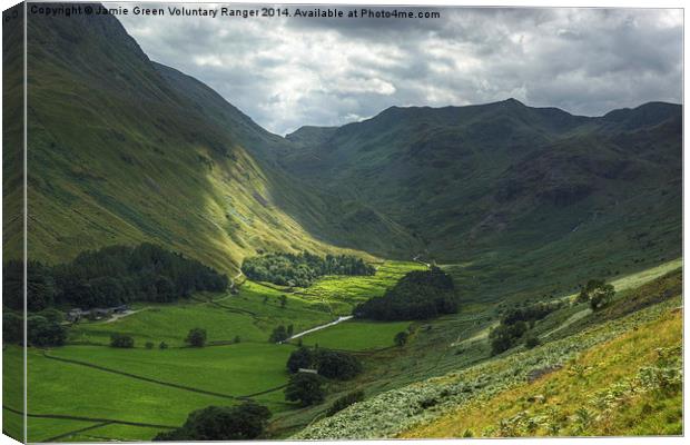 Grisedale Valley,The Lake District Canvas Print by Jamie Green