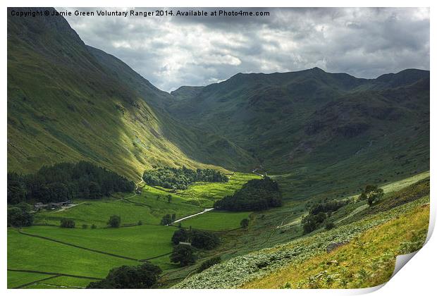 Grisedale Valley,The Lake District Print by Jamie Green