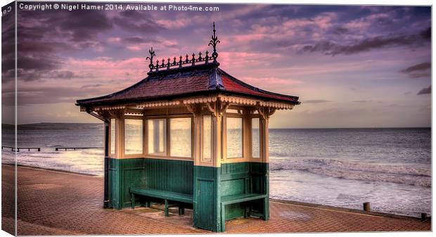 Shanklin Shelter Canvas Print by Wight Landscapes