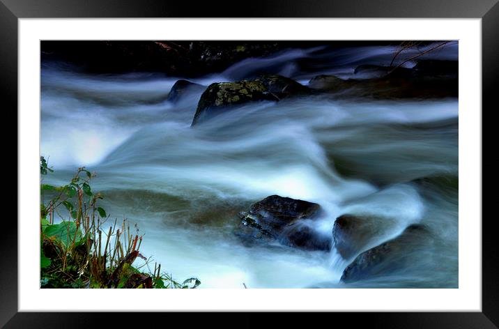 The river flows Framed Mounted Print by Alexia Miles