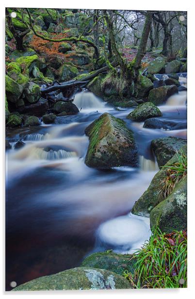 Mystical Burbage Brook Acrylic by Angie Morton