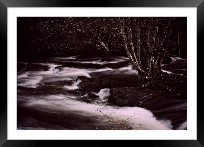 flowing river Framed Mounted Print by Alexia Miles