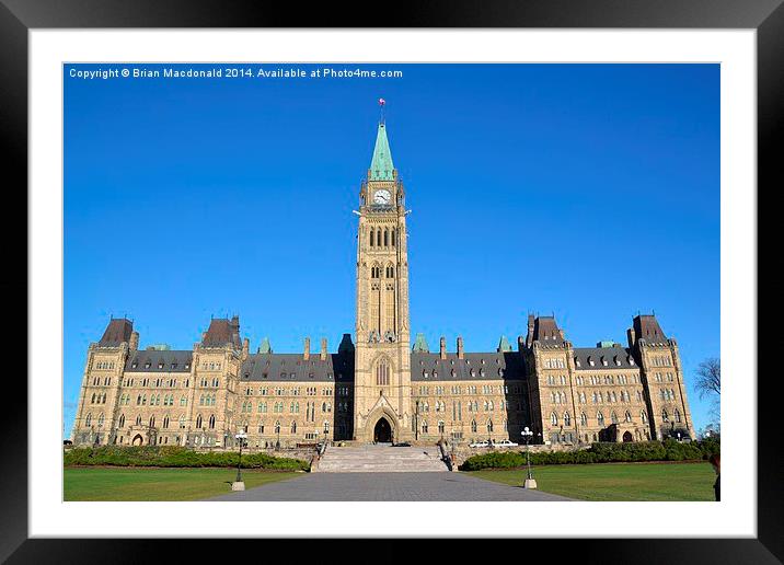 Peace Tower Framed Mounted Print by Brian Macdonald