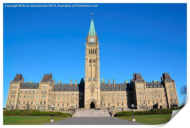 Peace Tower Print by Brian Macdonald