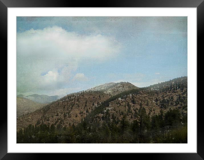 Lingering Spring Snow Framed Mounted Print by Judy Hall-Folde