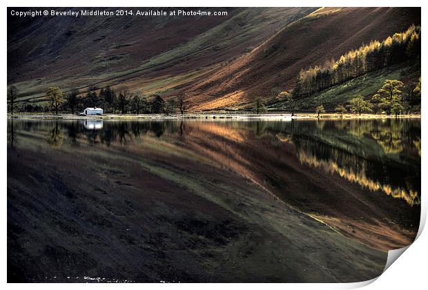 Buttermere Reflection Print by Beverley Middleton