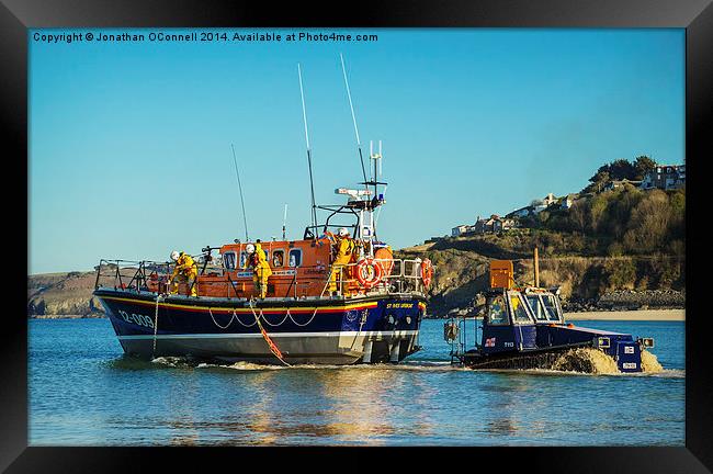 Cornwall RNLI Lifeboat St Ives Framed Print by Jonathan OConnell
