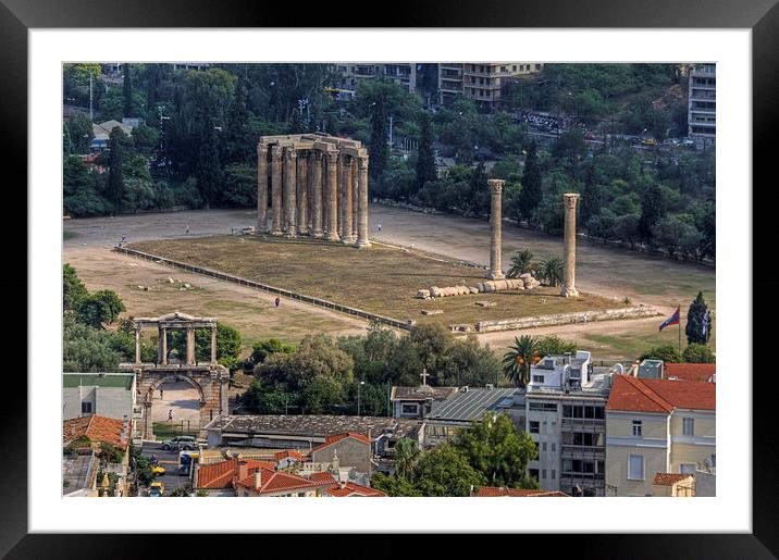 Temple of Olympian Zeus Framed Mounted Print by Tom Gomez