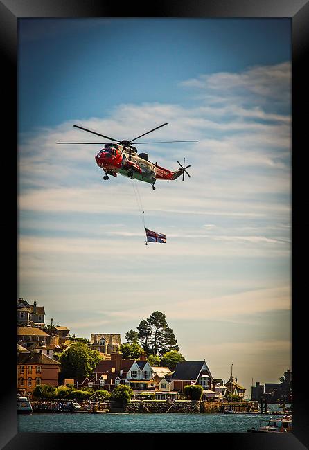Sea king Helicopter Framed Print by David Martin