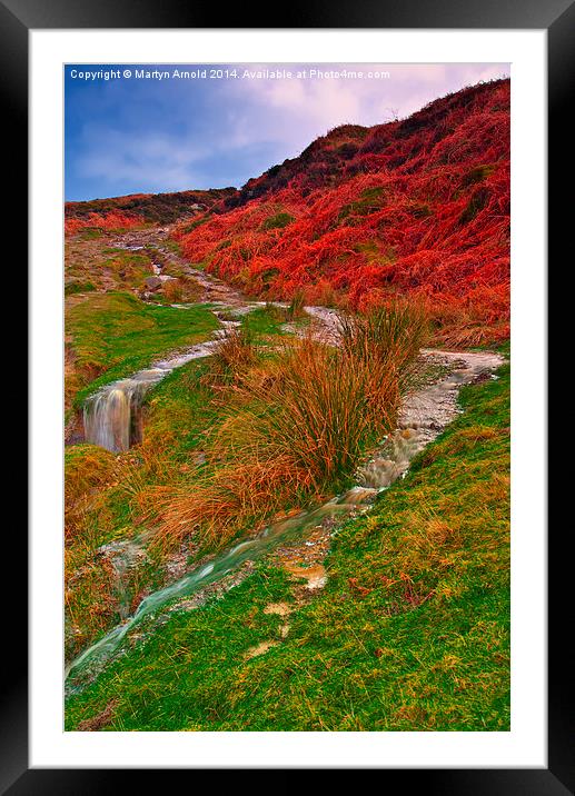 After the Rain - Moorland Streams Framed Mounted Print by Martyn Arnold