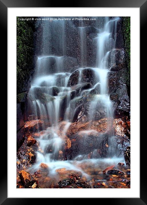 Kennel Vale Falls Framed Mounted Print by chris wood