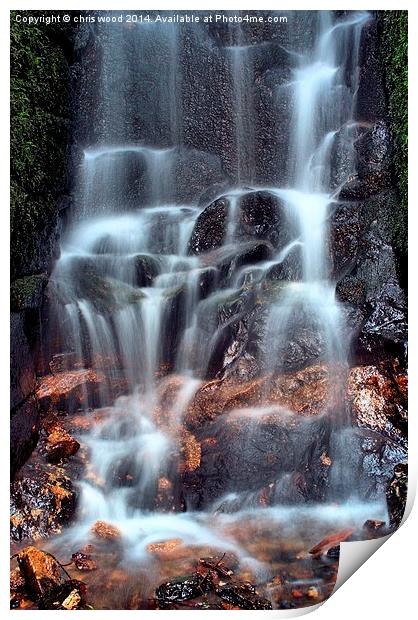 Kennel Vale Falls Print by chris wood