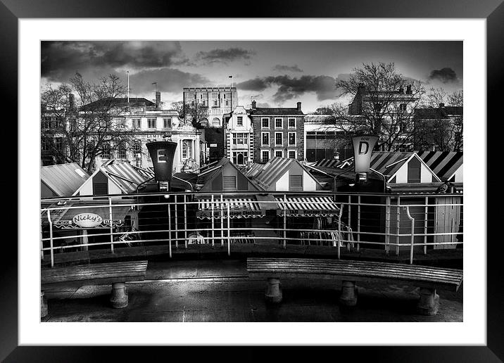 Norwich Market (Black And White) Framed Mounted Print by Jordan Browning Photo