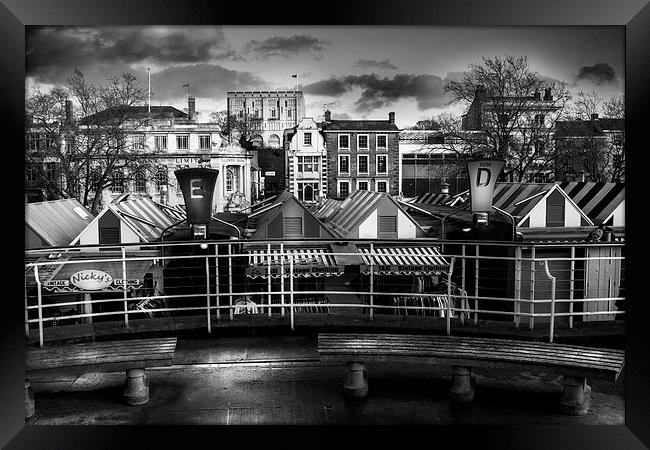 Norwich Market (Black And White) Framed Print by Jordan Browning Photo