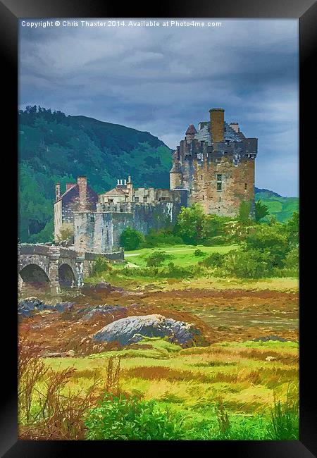 Eilean Donan Watercolour effect 2 Framed Print by Chris Thaxter