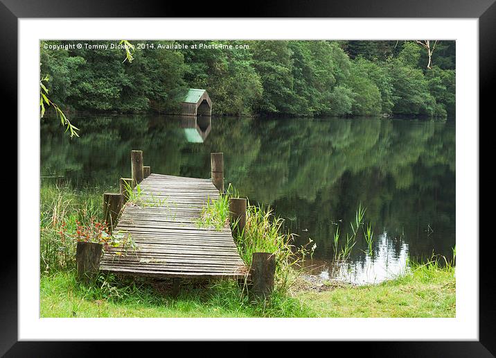Tranquil Reflections at Loch Ard Framed Mounted Print by Tommy Dickson