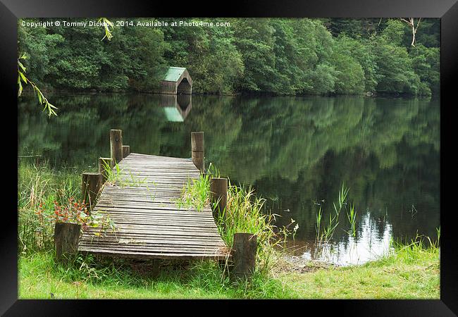 Tranquil Reflections at Loch Ard Framed Print by Tommy Dickson