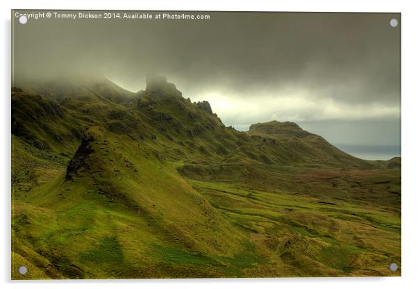 Enchanting Mystique of Quiraing Acrylic by Tommy Dickson
