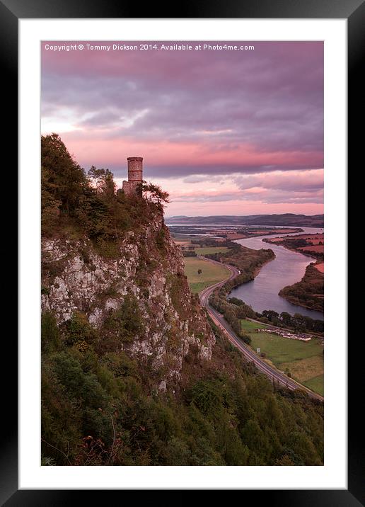 Sunset over Kinnoul Tower Framed Mounted Print by Tommy Dickson