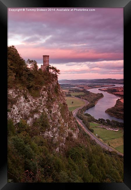 Sunset over Kinnoul Tower Framed Print by Tommy Dickson