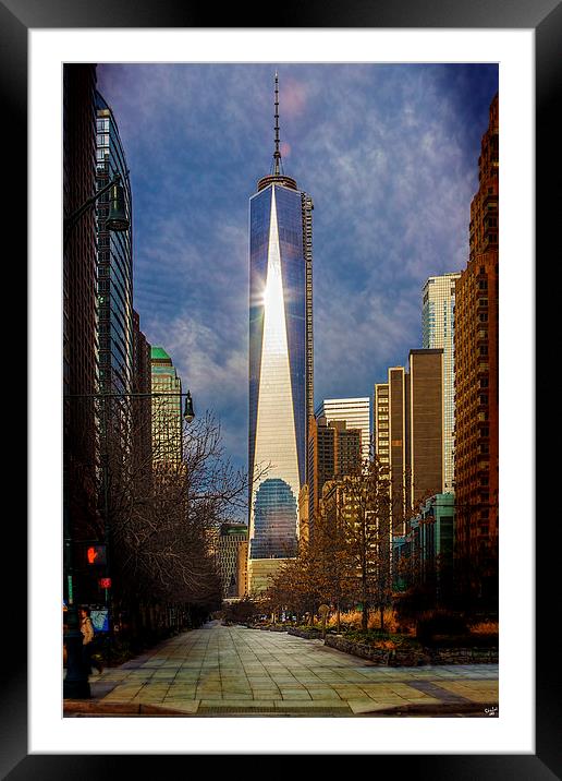 One World Trade Center Framed Mounted Print by Chris Lord