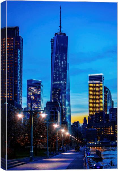 A Stroll In Hudson River Park Canvas Print by Chris Lord