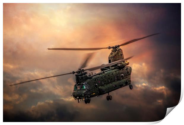 Boeing CH-47 Chinook Print by Chris Lord