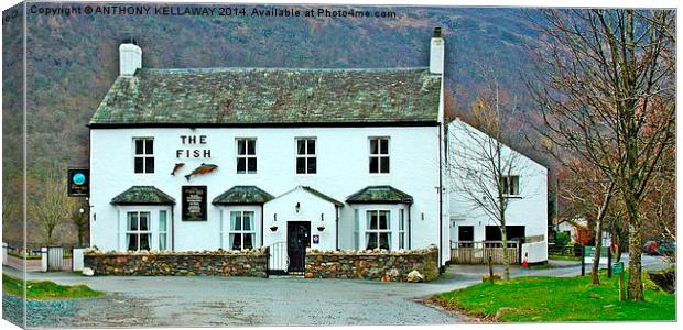 THE FISH INN BUTTERMERE Canvas Print by Anthony Kellaway