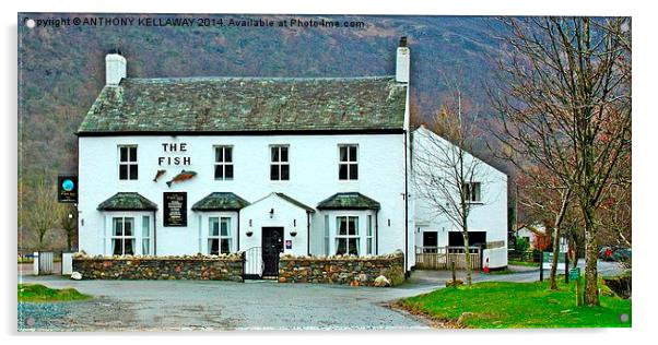 THE FISH INN BUTTERMERE Acrylic by Anthony Kellaway
