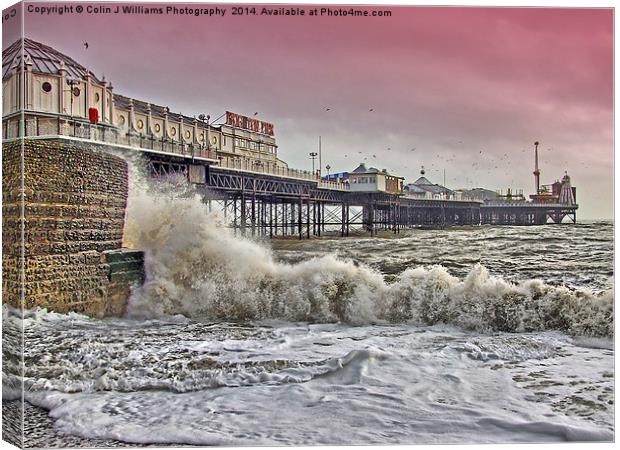 A Windy Day - Brighton Pier Canvas Print by Colin Williams Photography