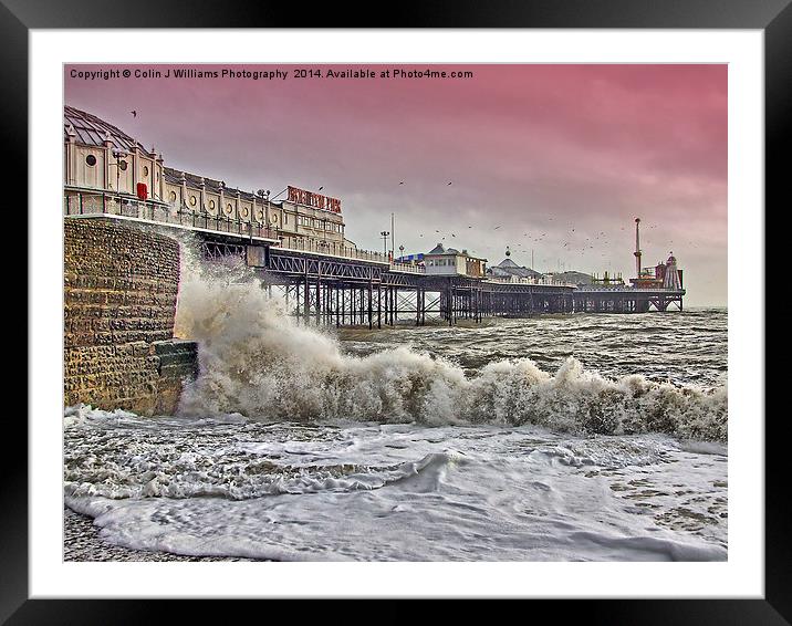 A Windy Day - Brighton Pier Framed Mounted Print by Colin Williams Photography