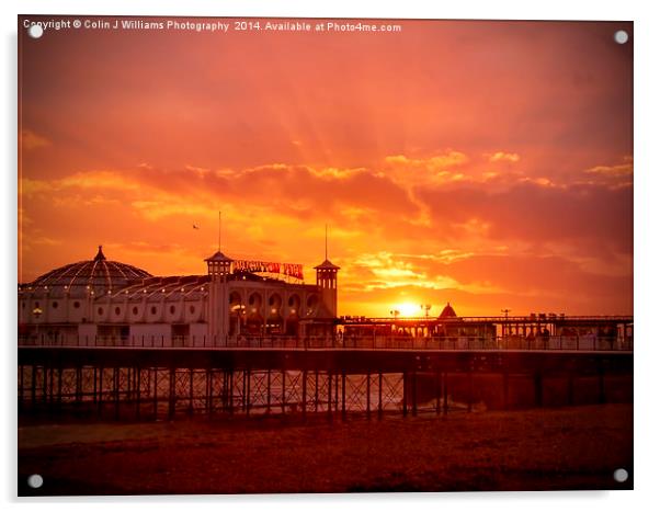 Big Sky - Brighton Pier Acrylic by Colin Williams Photography