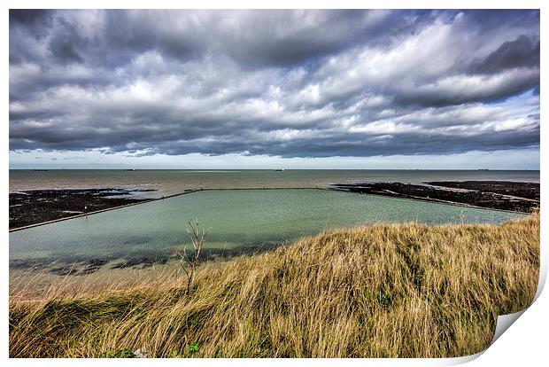 View from the cliff top Print by Thanet Photos
