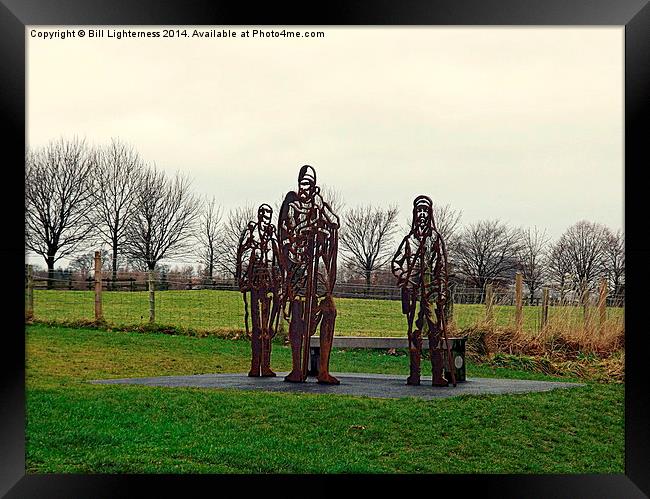 Bare trees , bare statues ! Framed Print by Bill Lighterness