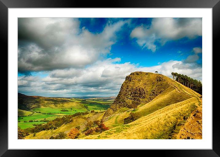 Back Tor Peak District Framed Mounted Print by Angela Wallace