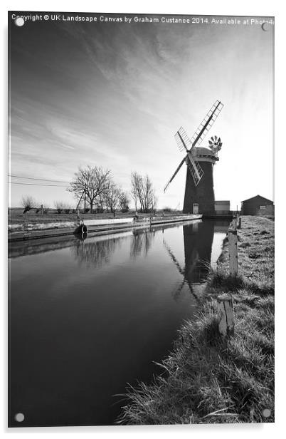 Horsey Mill, Norfolk Acrylic by Graham Custance