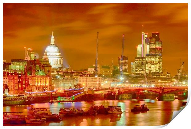 London City scape HDR Print by Angela Wallace