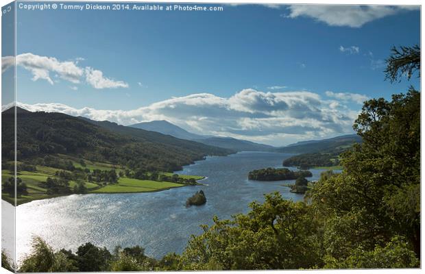 Queens View, Pitlochry Canvas Print by Tommy Dickson