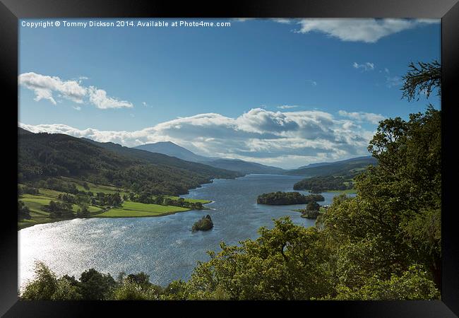 Queens View, Pitlochry Framed Print by Tommy Dickson