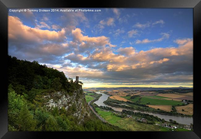 Sunset View of Kinnoul Tower Framed Print by Tommy Dickson