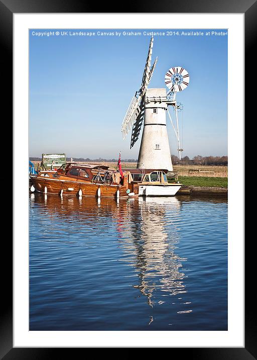 Thurne Mill Framed Mounted Print by Graham Custance