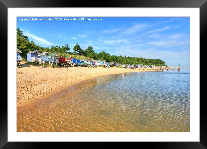 Beach Huts at  Wells-Next-the-Sea, Norfolk Framed Mounted Print by David Birchall