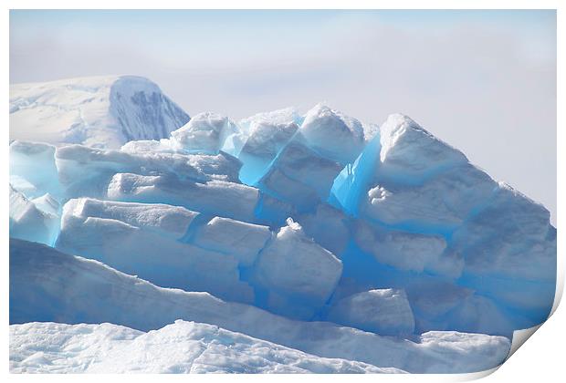 Iceberg Detail Cierva Cove, Antarctica Print by Carole-Anne Fooks